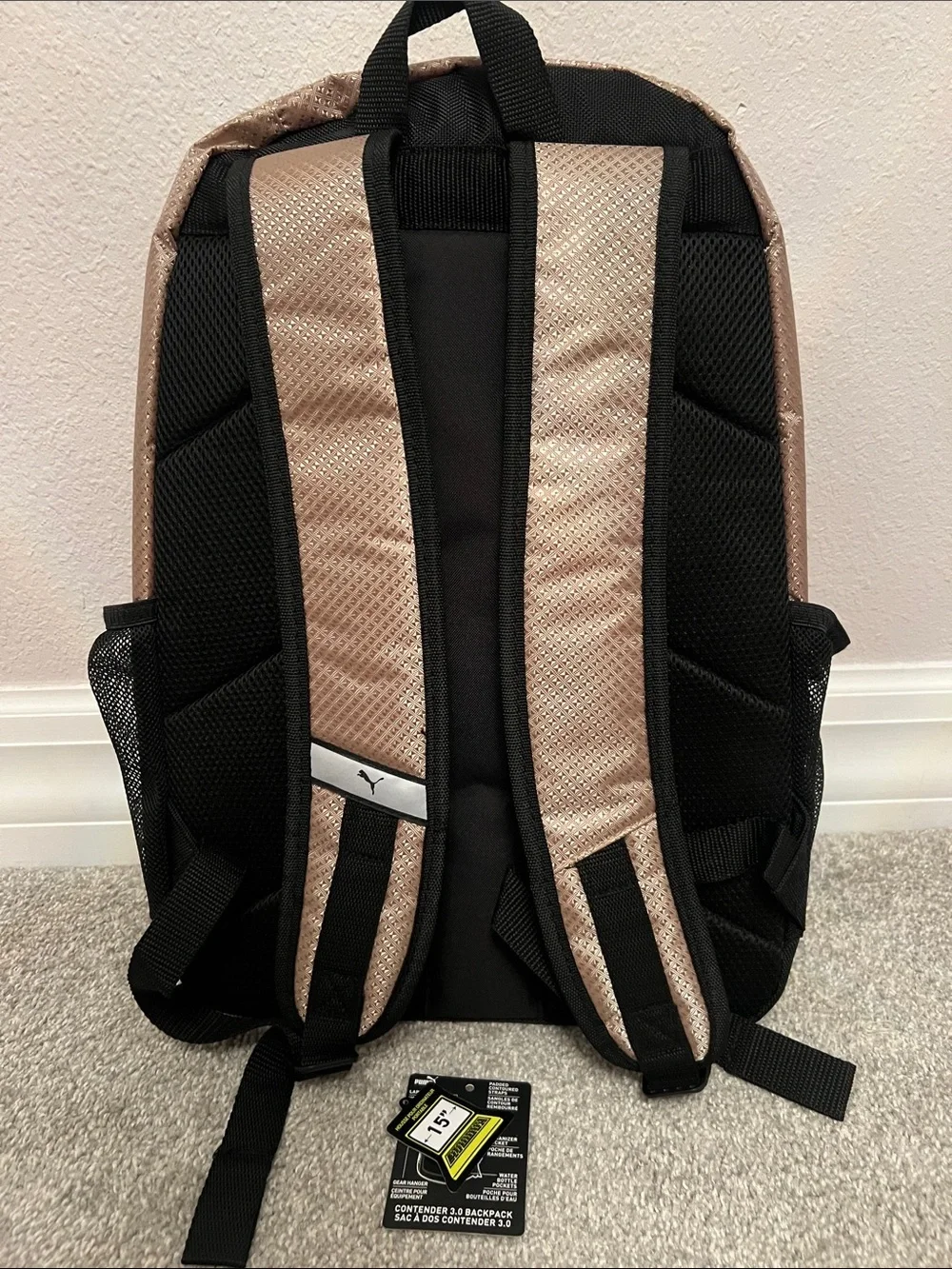 PUMA unisex Contender 3.0 Backpack in tan/gold combo 📚
